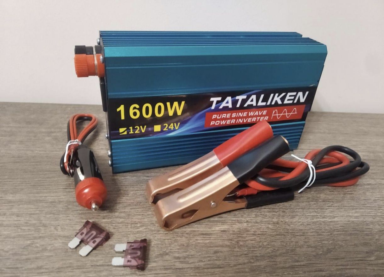 Перетворювач напруги інвертор Tataliken 1600W з 12V на 220V чист.синус