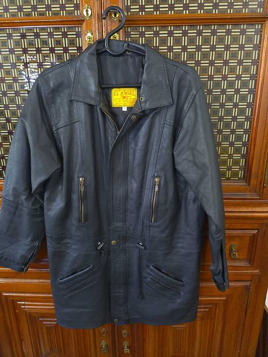 Chamarra de piel autentica 86cm de largo