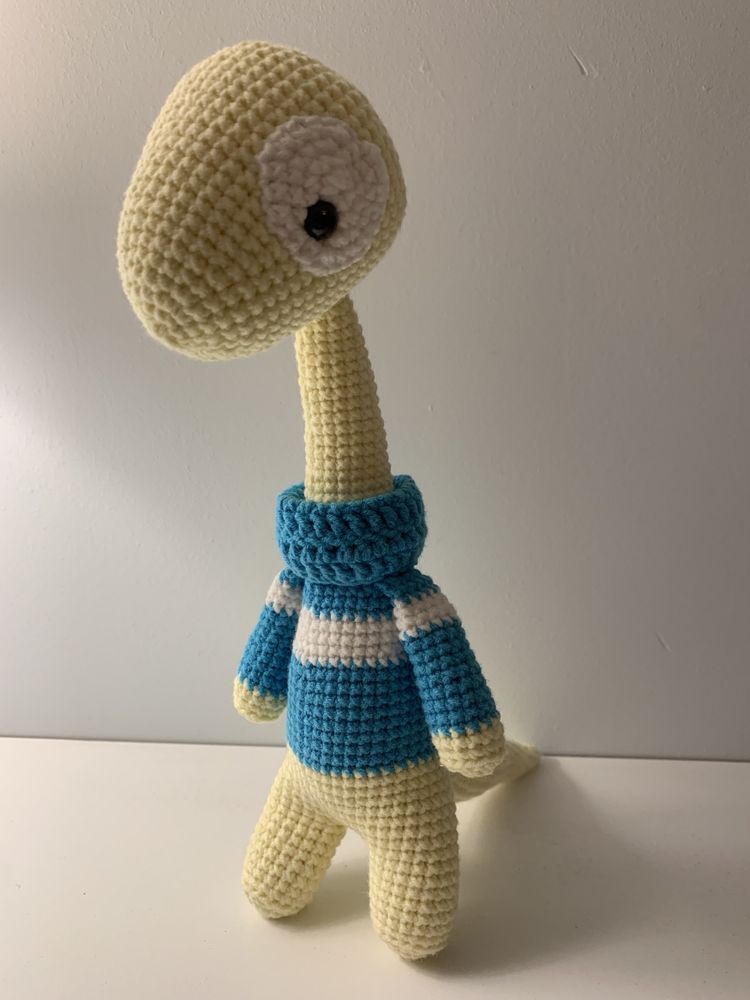 Maskotka dinozaur handmade amigurumi