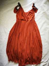 Sukienka ciążowa wesele ASOS maternity 12 40 pomarańczowa szyfon