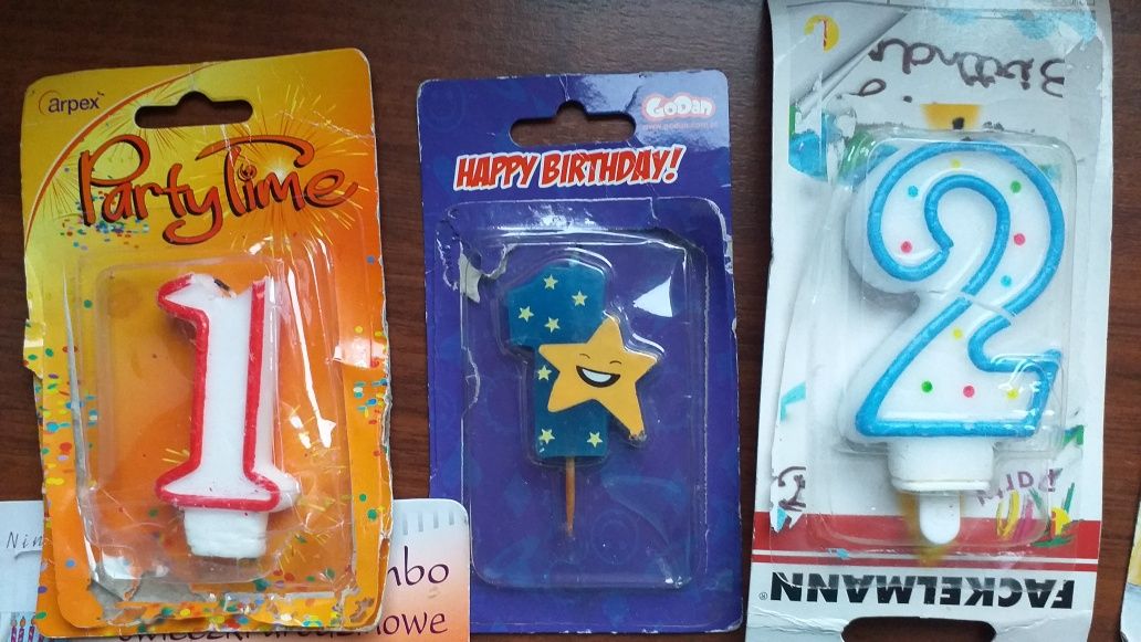 Świeczki urodzinowe zestaw