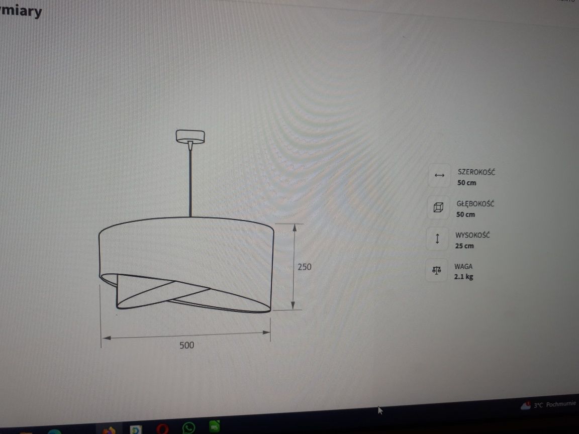 Lampa Meblik fi 50 cm