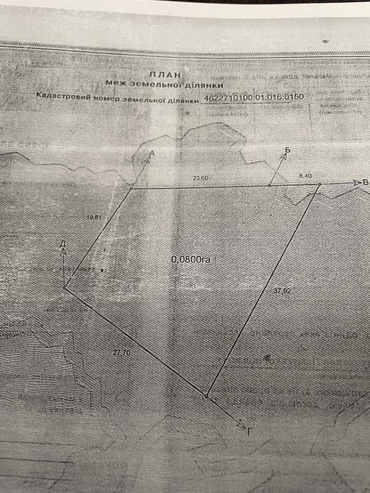 Продається земельна ділянка 0.08 га