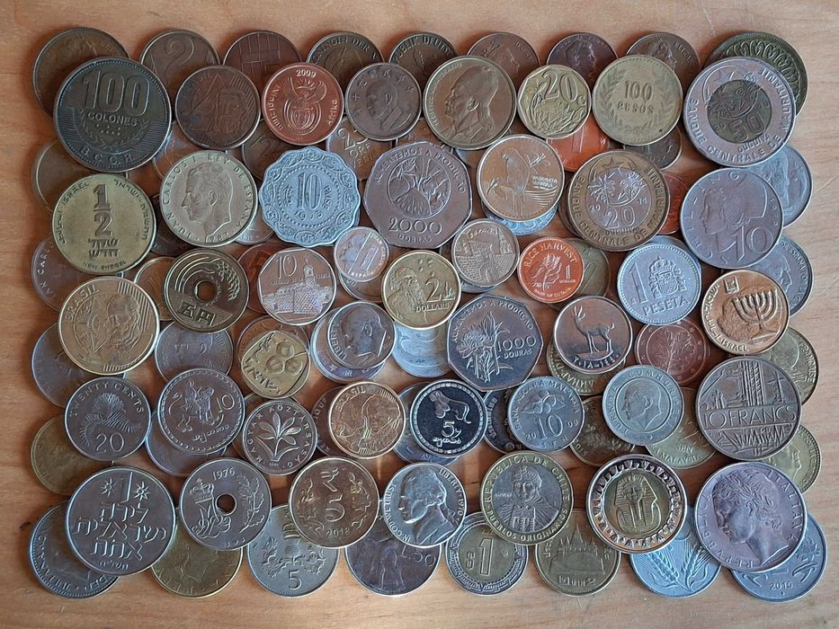 Монеты мира 100 шт без повторов все континенты №1