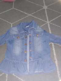 Kurtka jeansowa dziewczęca r. 110-116