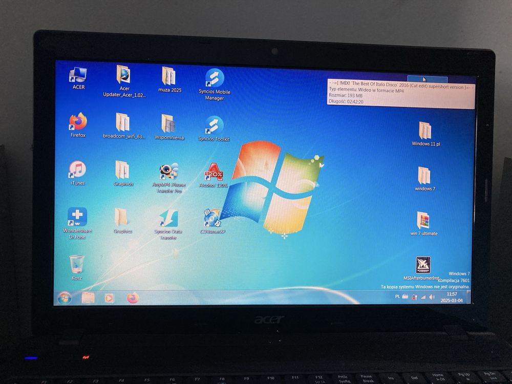 Sprzedam laptop acer