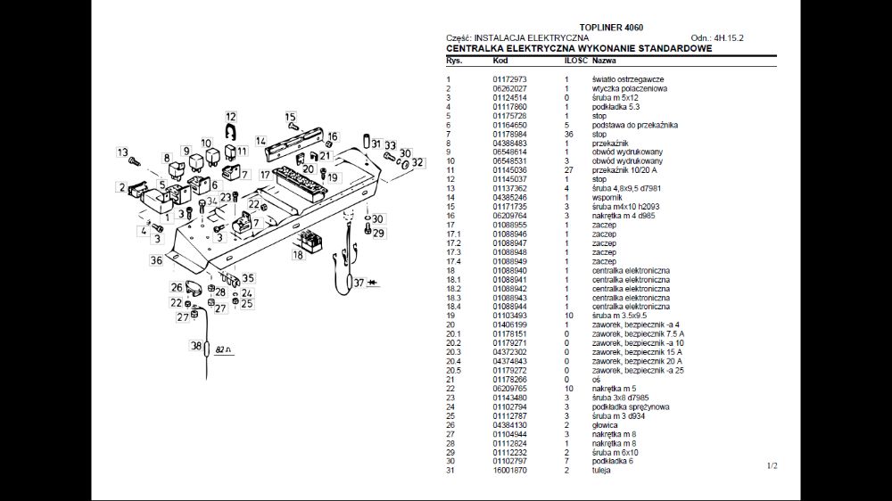 Katalog części kombajn deutz fahr topliner 4065