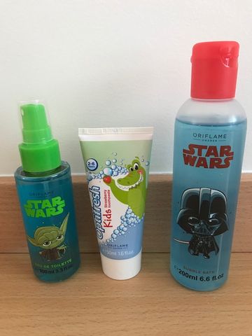 Perfume + Gel de Banho Star Wars + Pasta Dentes