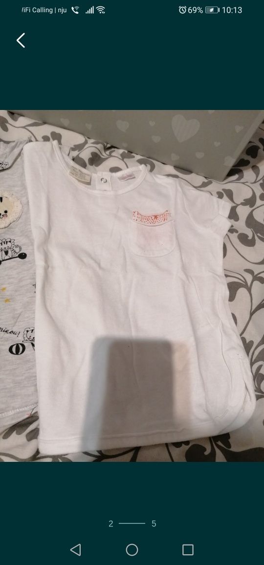 T-shirty dziewczęce Zara rozmiar 104