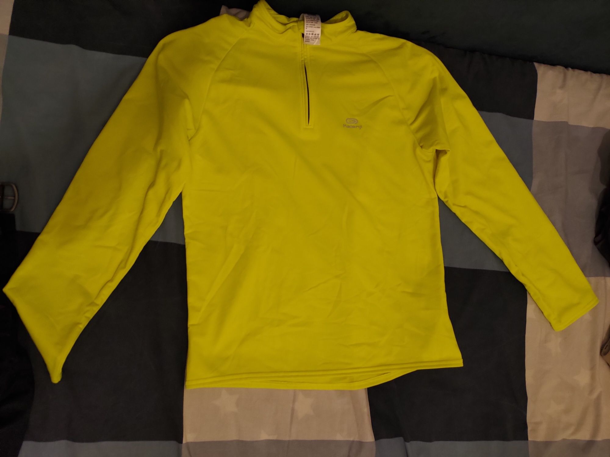 Camisola de corrida Kalenji Amarela fluorescente