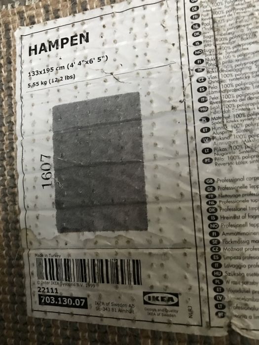 Tapete cinza IKEA usado