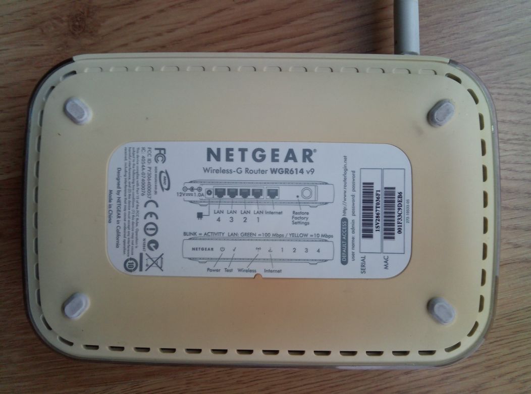 Router Netgear WGR614 v9