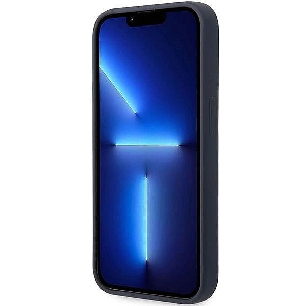Etui Bmw Silicone Metal Logo na iPhone 14 Pro Max - granatowe
