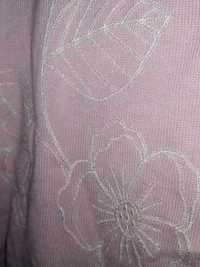 Sweterek damski rozpinany kwiaty hafty M