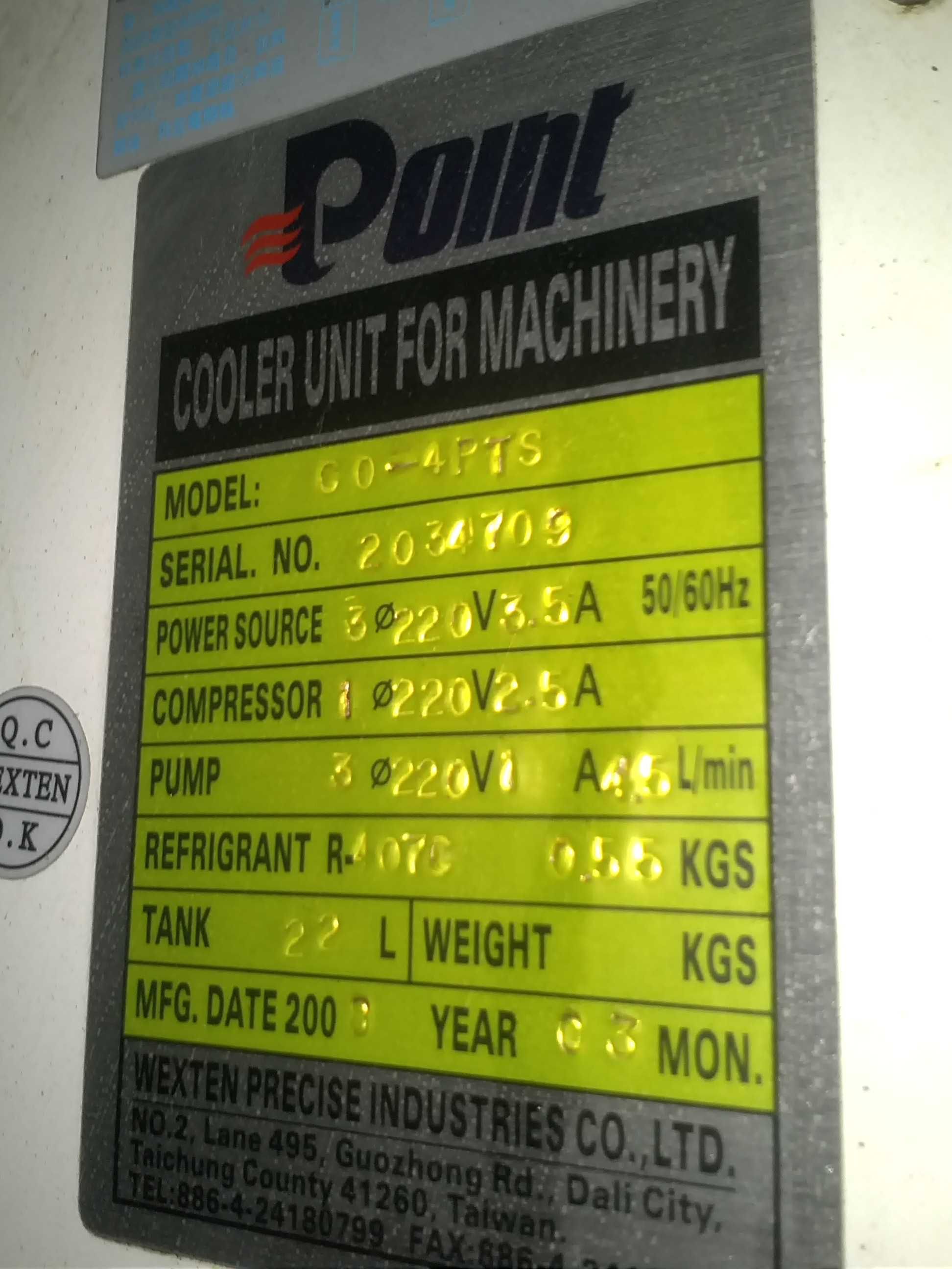 Centro de Maquinação CNC FEELER NB1100A + CARRO DE LIMALHAS + CHILLER