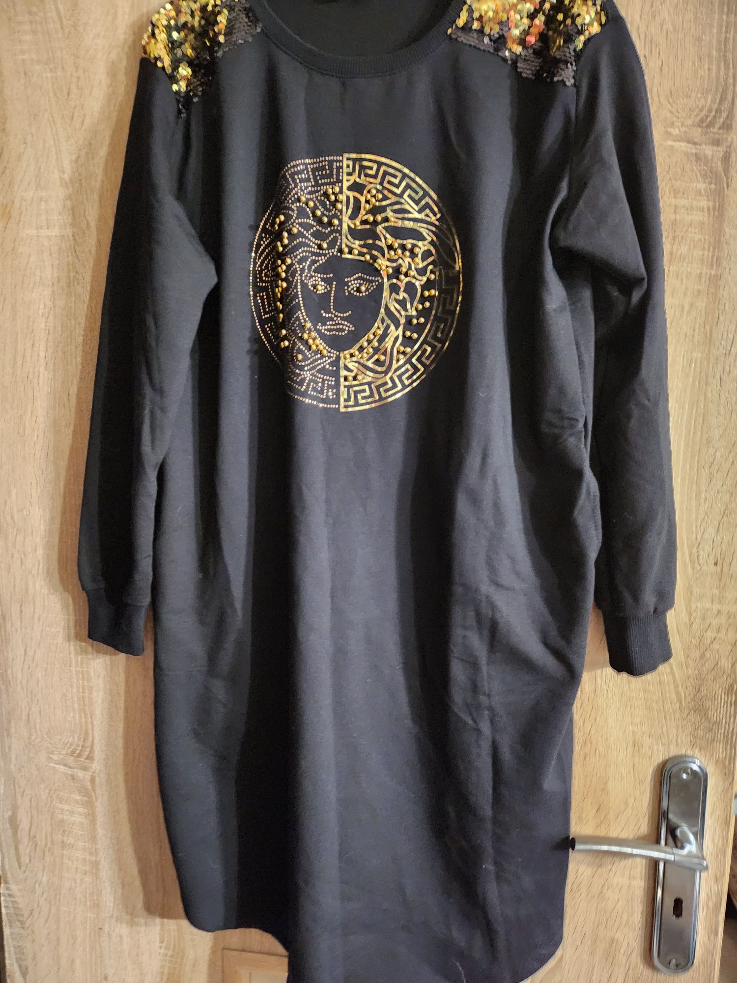 Nowa sukienka wiosenno-jesienna z Versace Rose 2XL 3xl