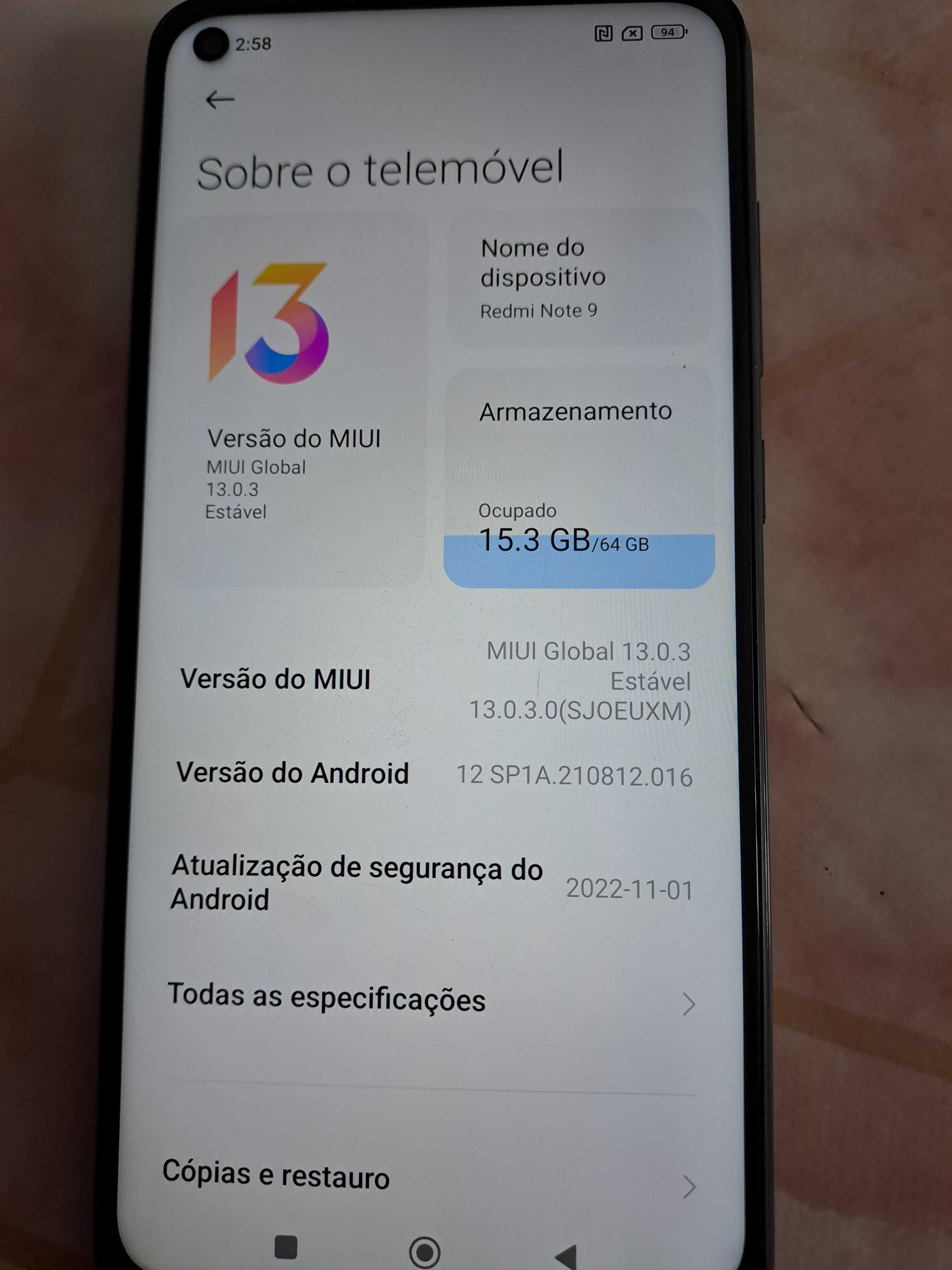 Xiaomi Redmi Note 9 Desbloqueado 4GB - 64GB