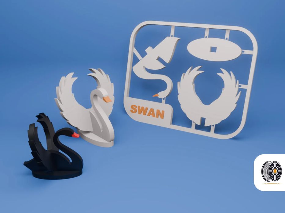 Cartão Kit Cisne Elegante Tamanhos Variados