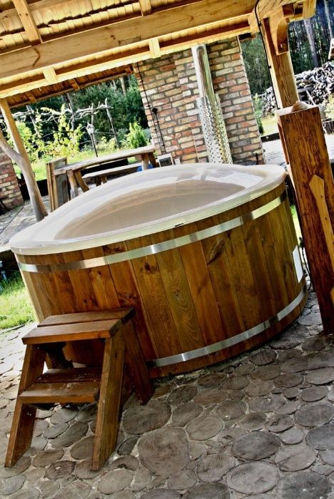 Exclusive Gorąca Beczka Kąpielowa Balia Ogrodowa Bania Ruska Sauna