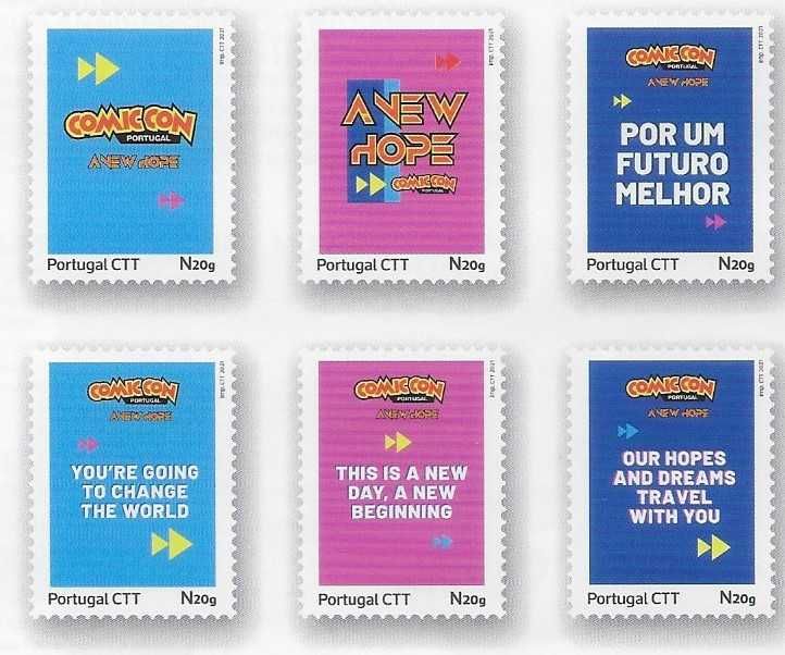 COMIC CON - Booklet CTT 6 selos autoadesivos - 2021