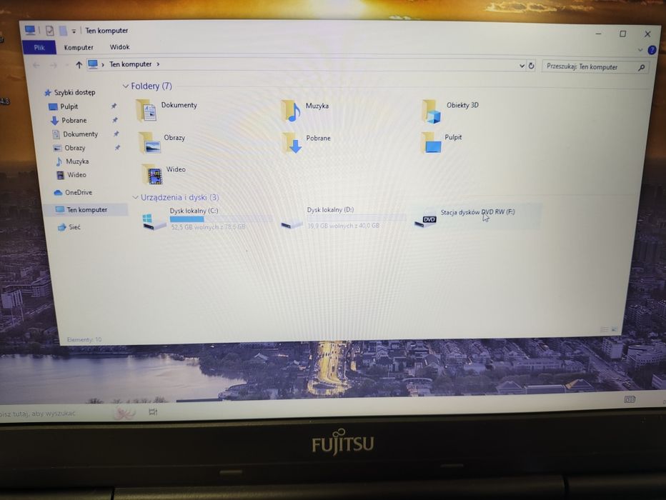 Laptop Fujitsu Siemens Intel i5 dysk SSD matryca HD