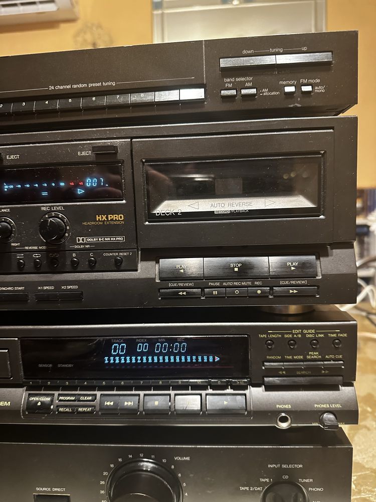 Wieża Technics 4 elementy - SU-VZ320, SL-PG460A, RS-TR232, ST 600