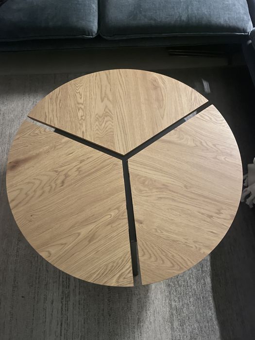 Stolik dębowa płyta jak nowy 80cm