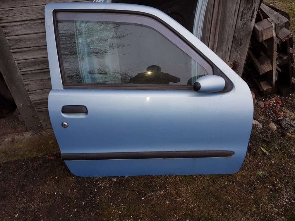 Fiat Seicento drzwi lewe  prawe błękitne