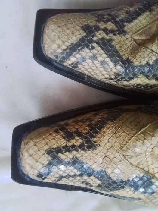 Kozaki letnie  ze skóry węża naturalnego, rozmiar 39