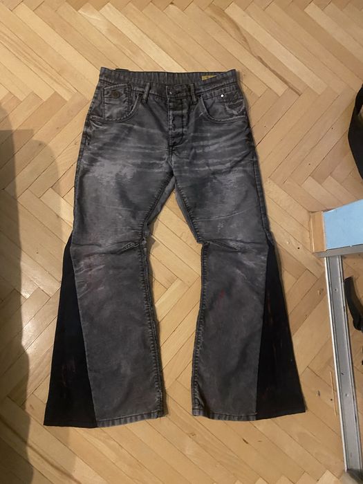 кастомные flared джинсы