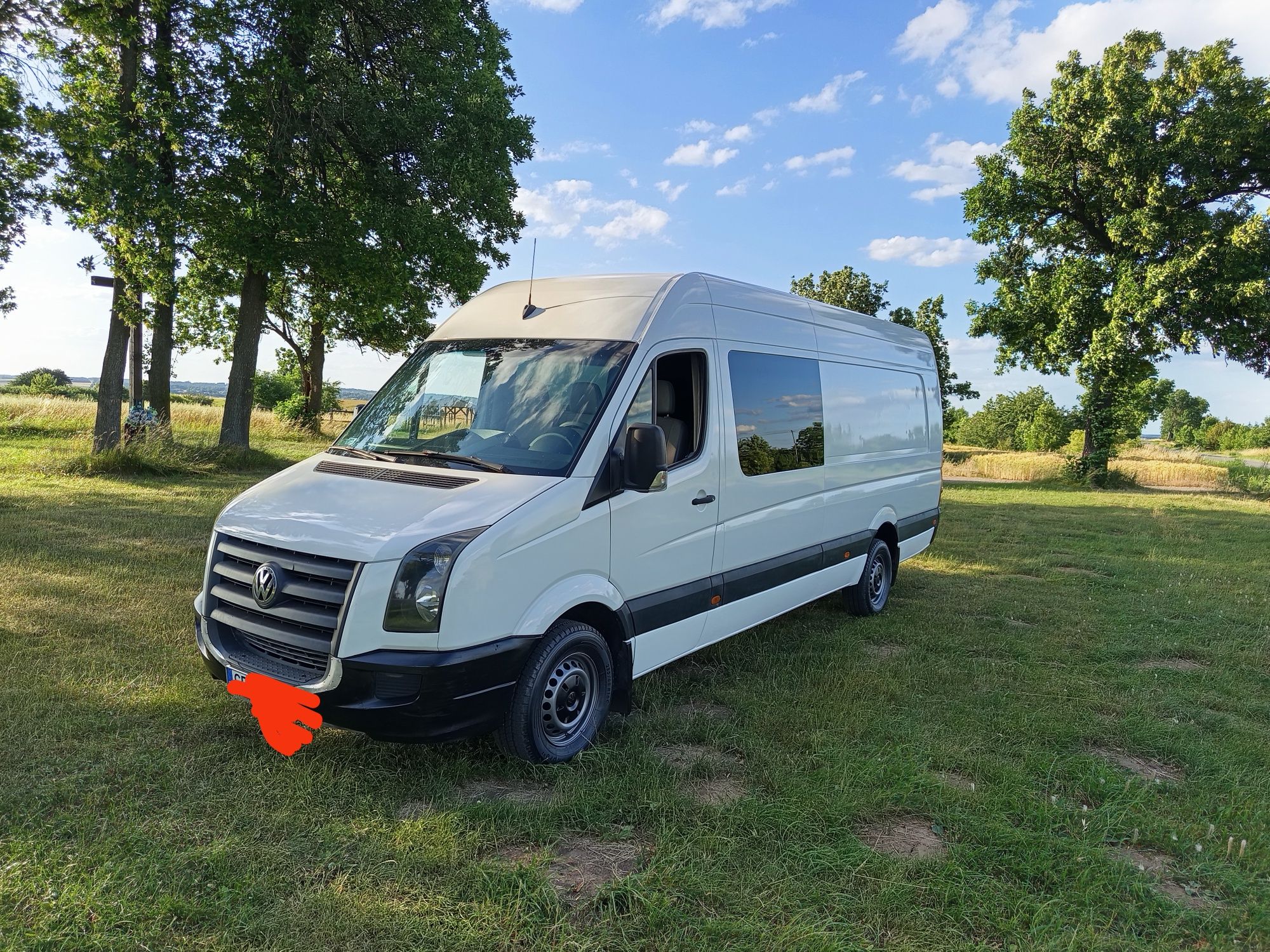 VW Crafter Maxi 2008r 2,5 163 KM Brygadówka,7 Osobowy Klimatyzacja Spr