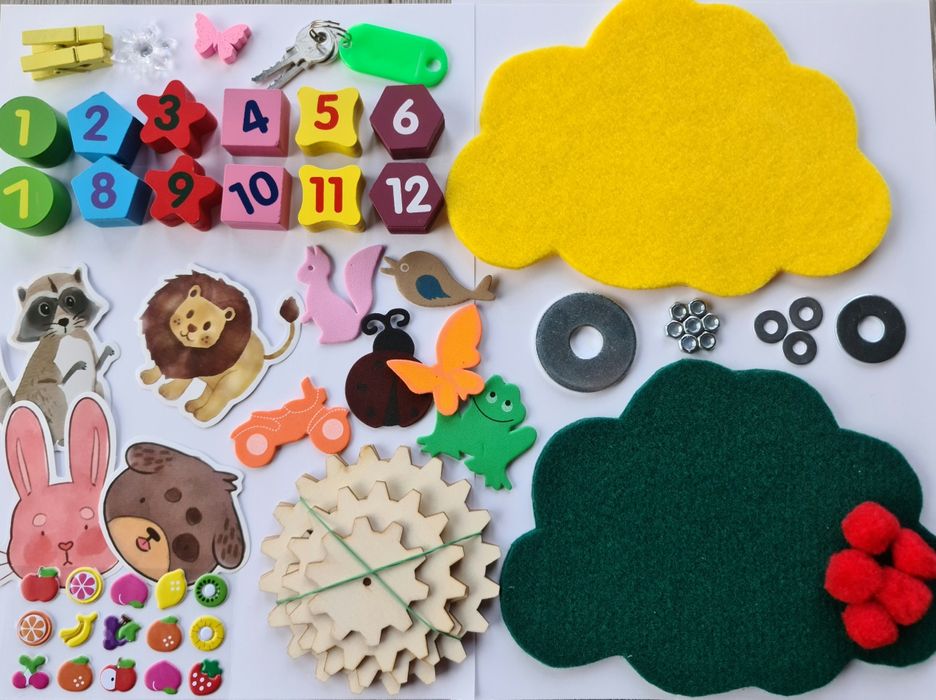 Tablica manipulacyjna sensoryczna edukacyjna