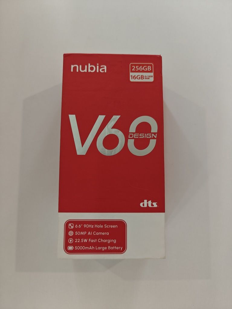 Телефон nubia v60. 256gb на 16gb + чехол + 2 слота пам'яті + зарядка
