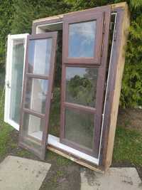 Okna drewniane 100 x 133 podwójne 6 sztuk