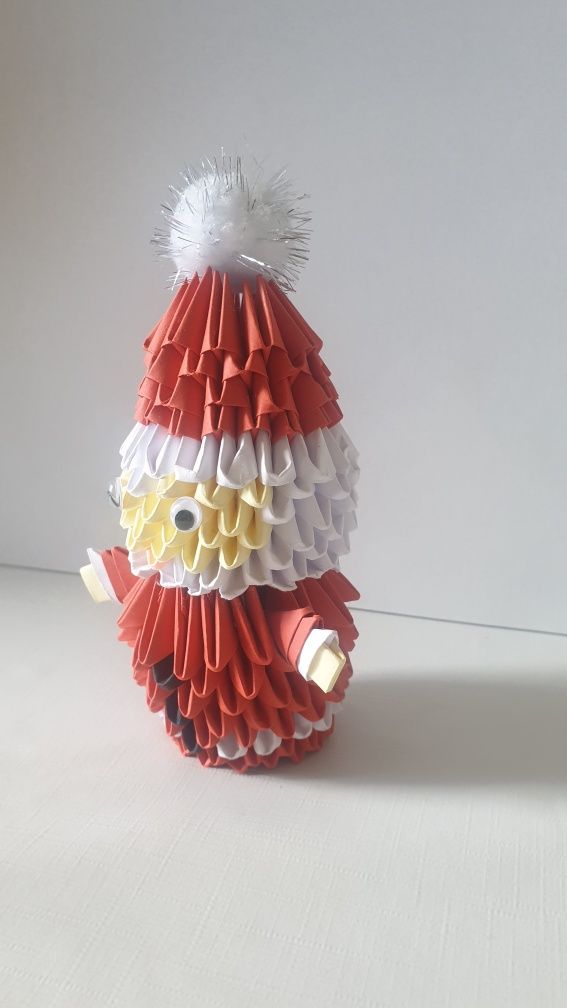 Mikołaj origami ręcznie robiony  modułowy