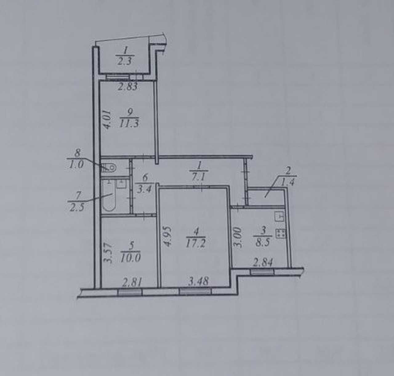 Продам 3-к квартиру (чешку) на ж/м Фрунзенский