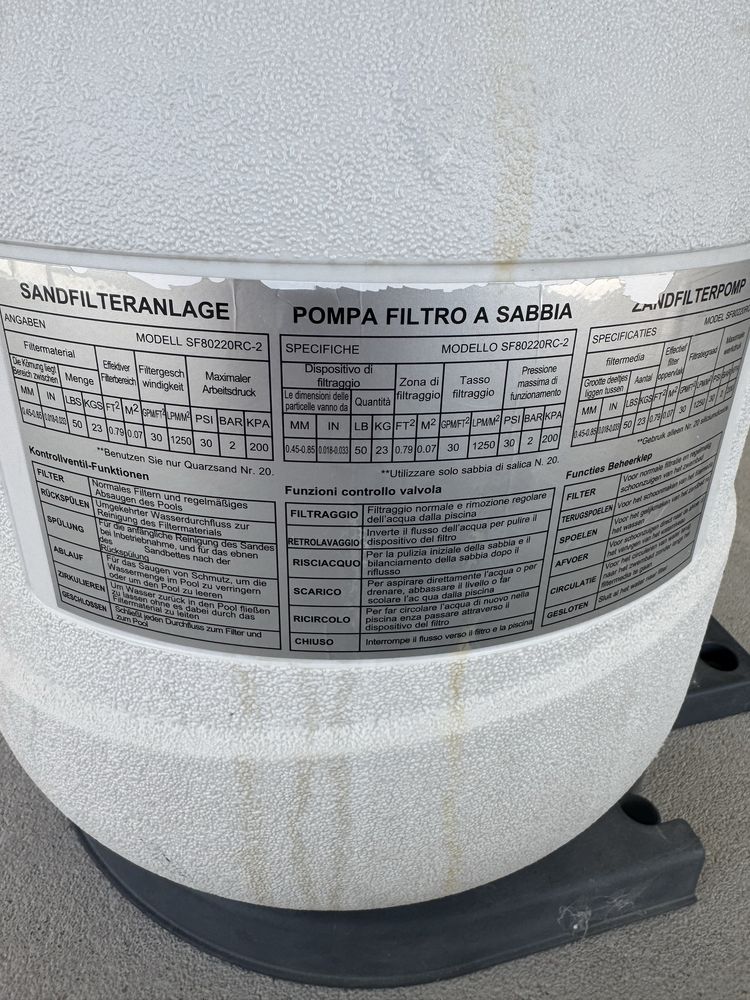 Pompa basenowa piaskowa drabinka