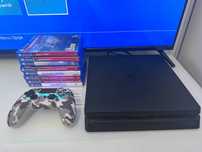 Sony PlayStation 4 slim 1TB + Pad + 8 gier