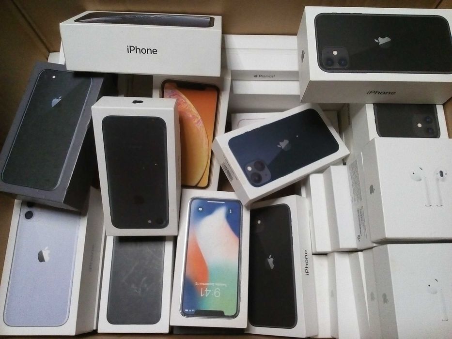 коробки из-под техники эпл iphone, airpods 33 ед.