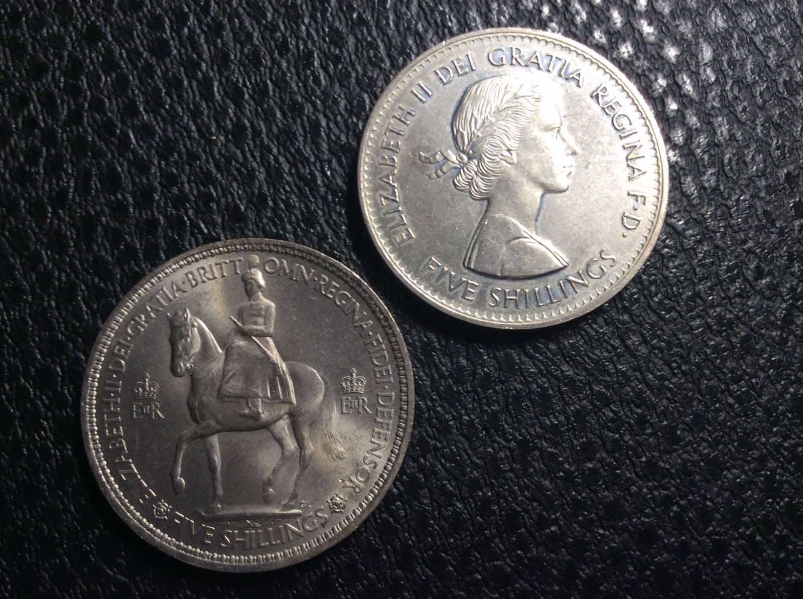 Велика Британія 5 шилінгів 1953, 1960