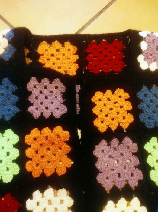 Żywy kolorowy Etno retro boho vintage wełniany sweter cardigan handmad