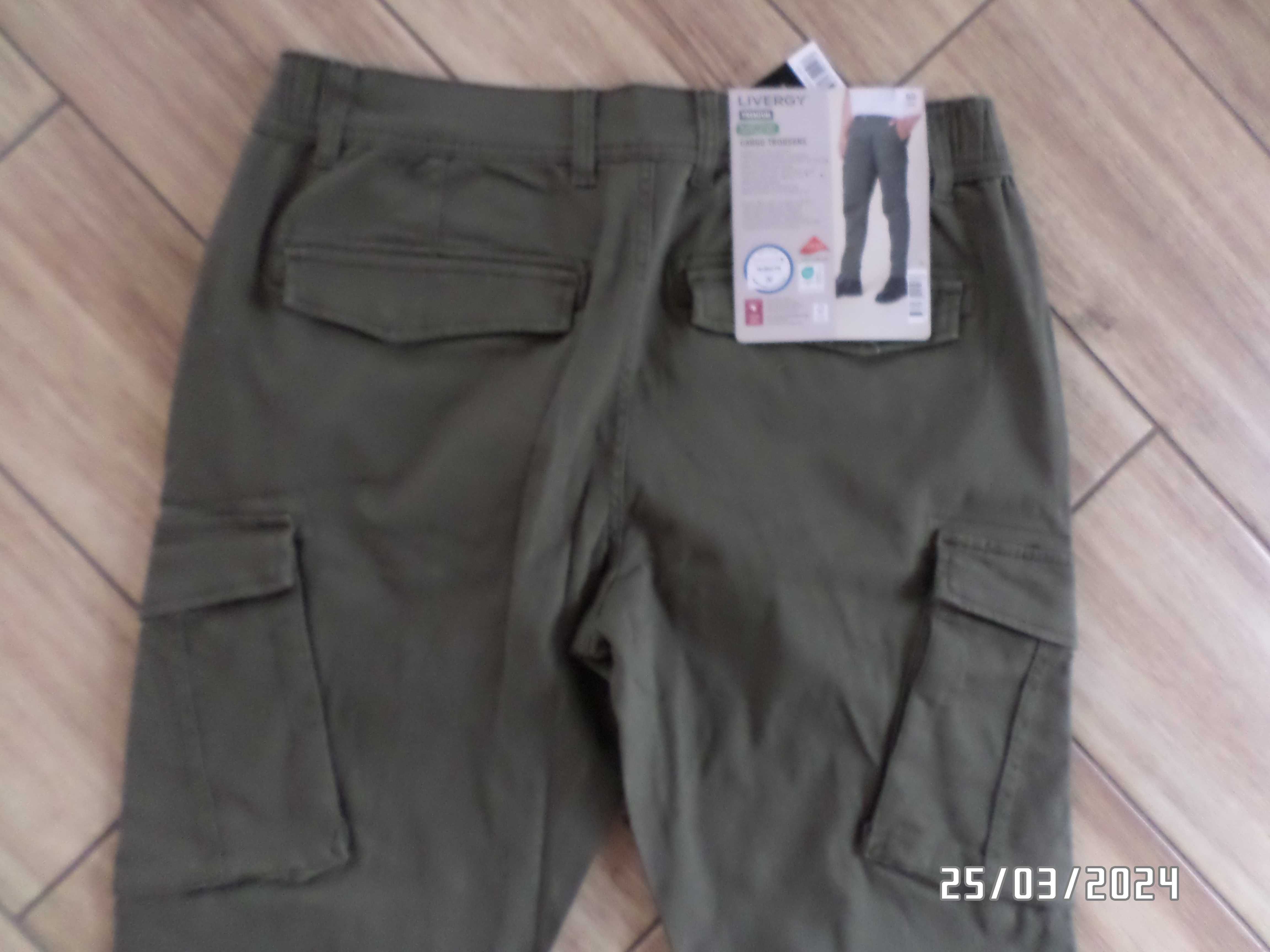 nowe męskie spodnie bojówki-bawełna-elastyczna -rozmiar-XL/XXL-36