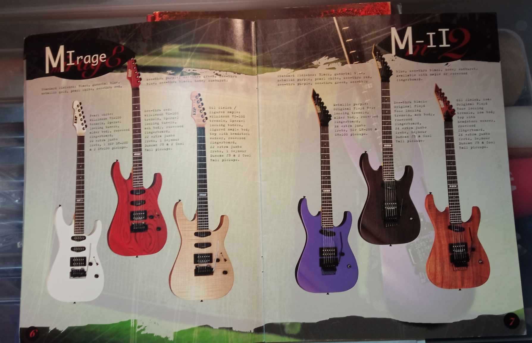 catalogos guitarras Fender, ESP, Jackson
