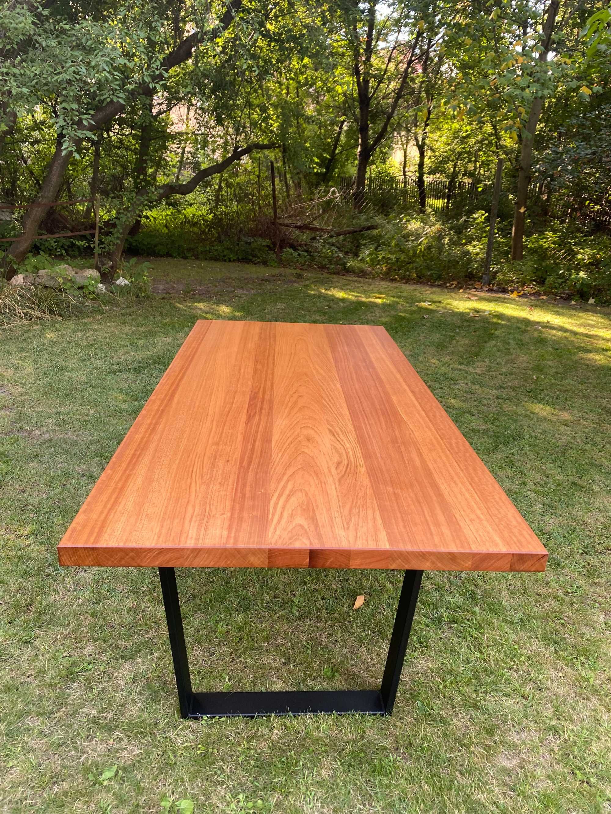 Nowy Stół loftowy z drewna egzotycznego, 195x90, Jatoba