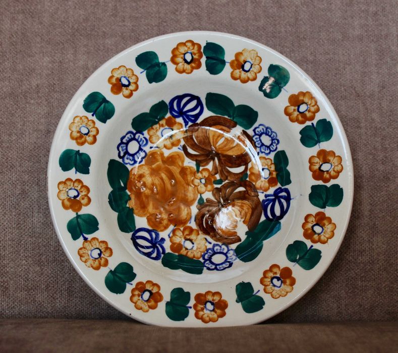mały talerz * fajans z Włocławka * PRL