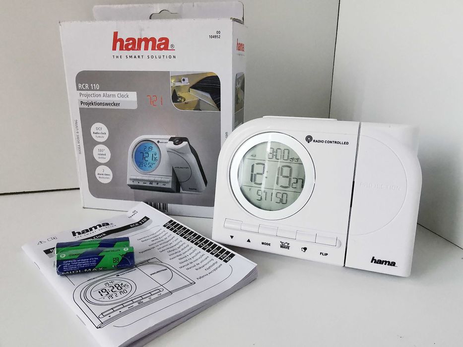 Budzik Projekcyjny Hama RCR 110 Radiowy DCF Podświetlany LCD
