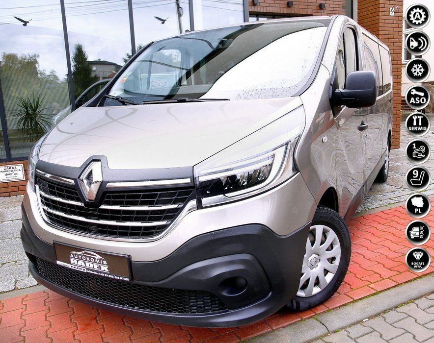 Renault Trafic LONG|Klima|Parktronic|9 osób| Salon PL|1 Reka|Serwis ASO|1 Rej.2020 r.