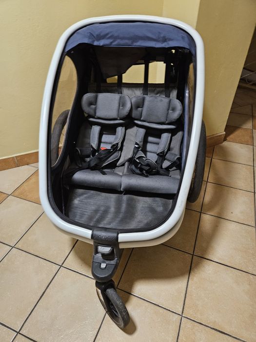 Przyczepka rowerowa 2 osobowa Hamax Outback Twin wózek 2 osobowy