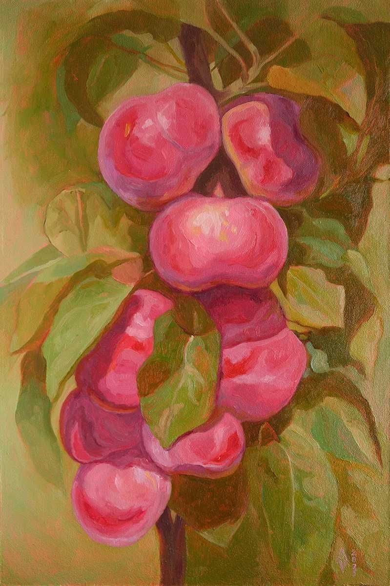 Obraz olejny "Jabłka" – 20×30 cm