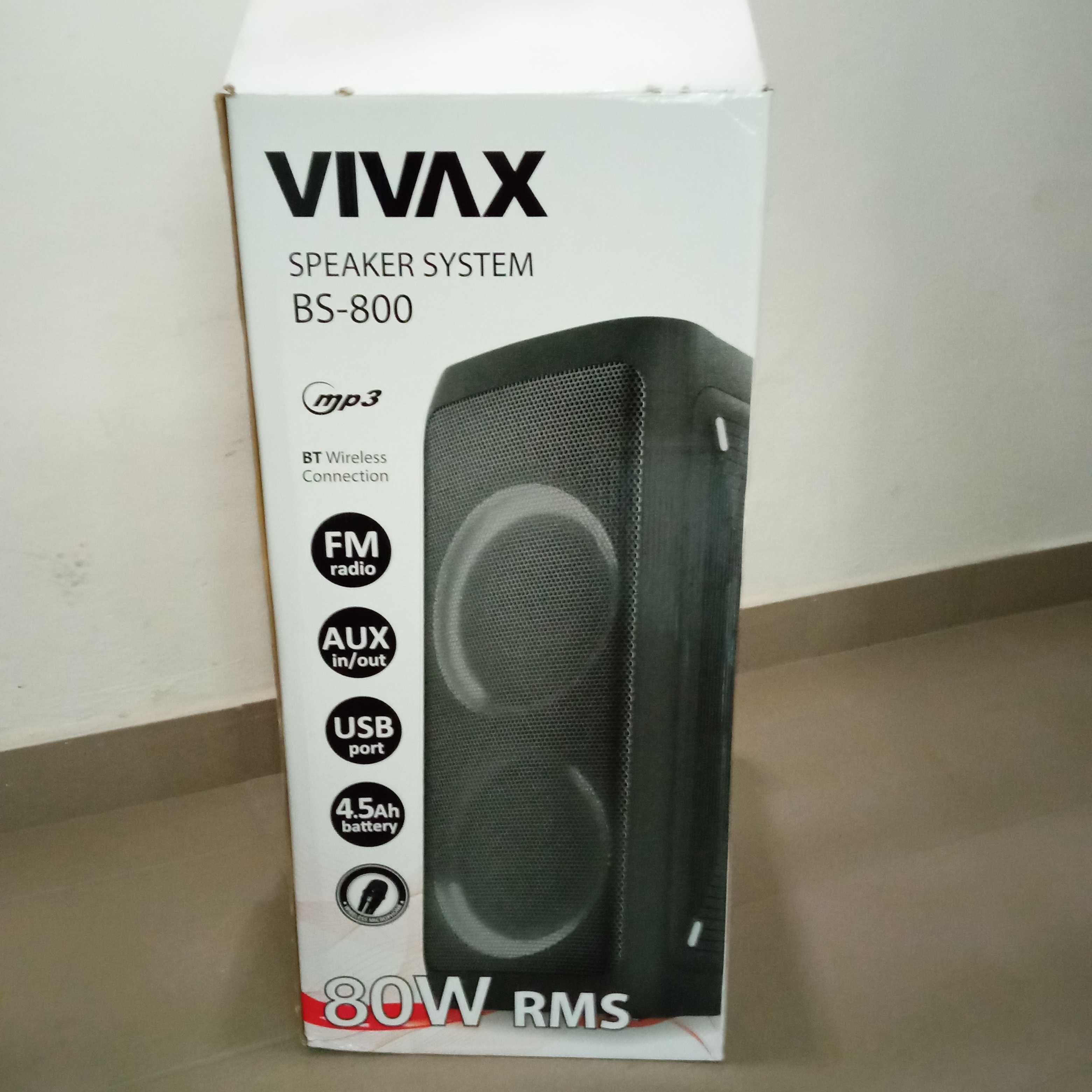 Przenośny głośnik Vivax BS-800 KARAOKE BLUETOOTH